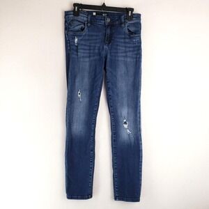 KUT From The Kloth Jeans Womens 2 Distressed Skinny‎ Dark Wash Denim Retro Y2K